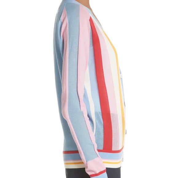 Diane von Furstenberg Colorblock Stripe Cardigan - Picture 5 of 15